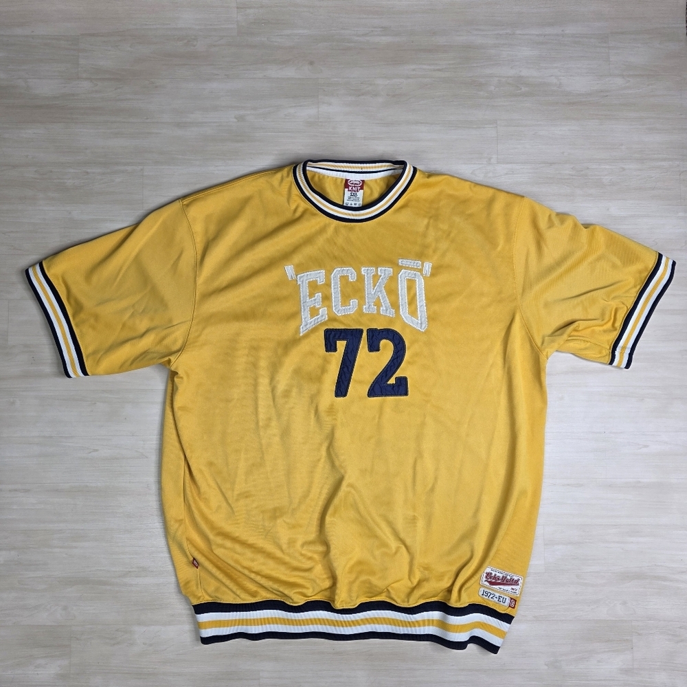 Ecko Unlimited Athletic Knit Shirt Embroidered Jersey Size XXL‎